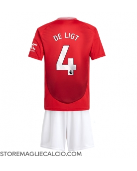 Manchester United Matthijs de Ligt #4 Maglia Gara Casa Repliche 2024-25 Bambino Maniche Corte Manchester United Matthijs de Ligt #4 Maglia Gara Casa Repliche 2024-25 Bambino Maniche Corte